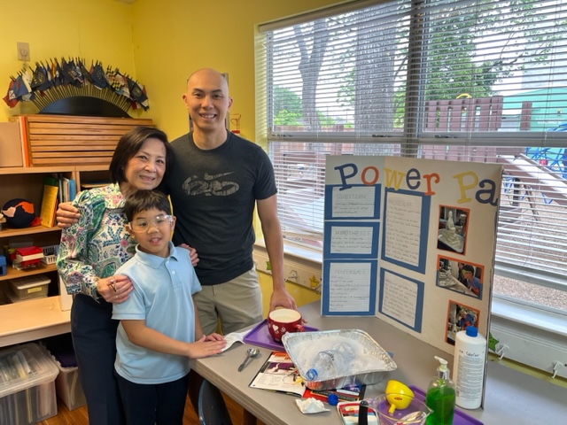 Students present their science fair project