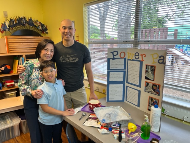 Students present their science fair project