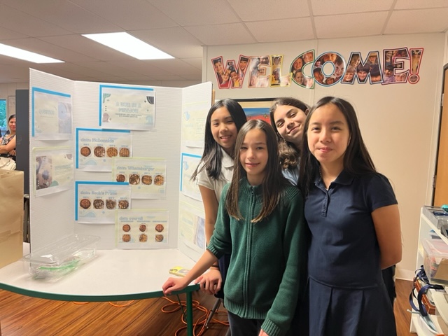 Students present their science fair project