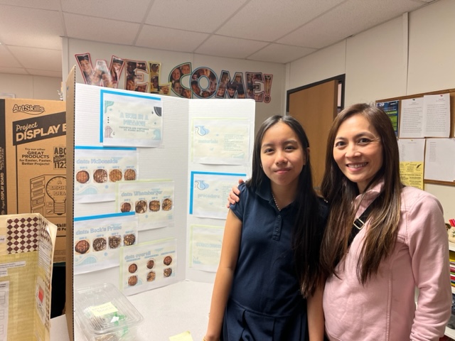 Students present their science fair project