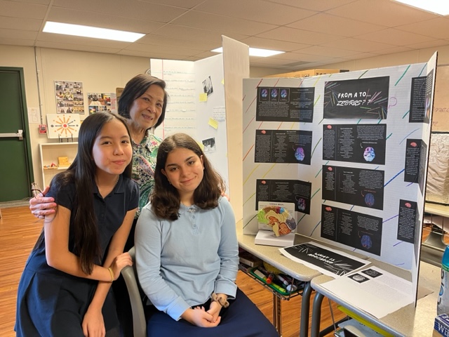 Students present their science fair project