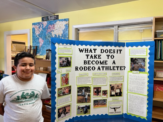Students present their science fair project