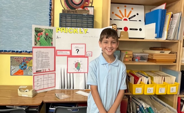 Students present their science fair project