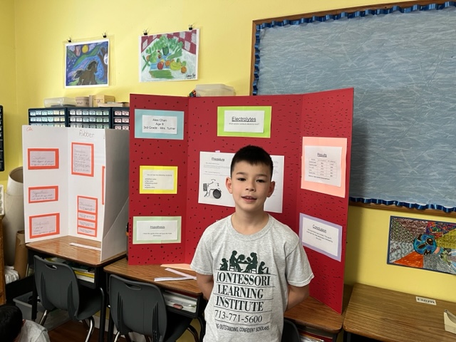Students present their science fair project
