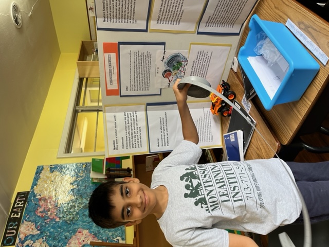 Students present their science fair project