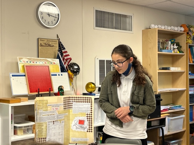 Students present their science fair project
